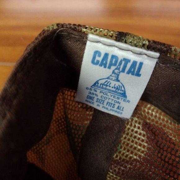 Vintage Kurz Electric Local Business Camouflage Trucker Cap Snapback Hat - Picture 8 of 8